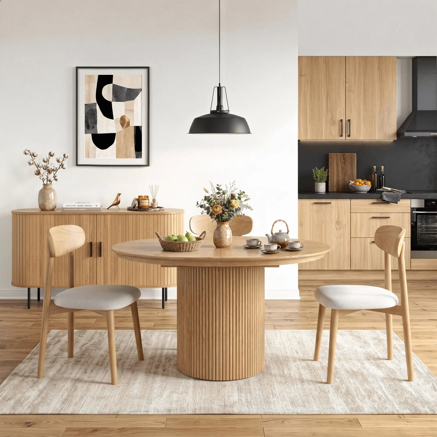 Masa extensibila Mebel Elite Aurelio 120-160 (Oak) - 8
