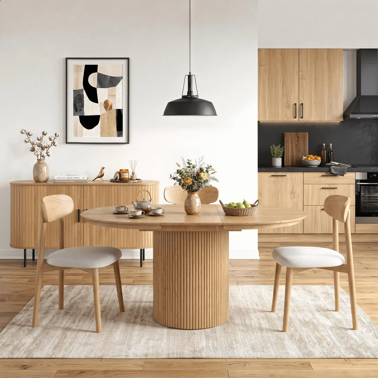Masa extensibila Mebel Elite Aurelio 120-160 (Oak) - 9