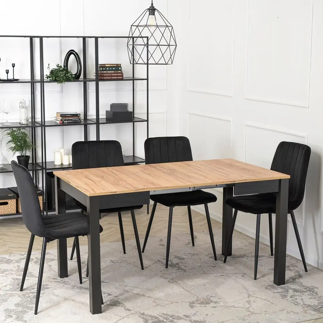 Masa extensibila Mebel Elite Ben 80/140/200x76 (Craft Oak)