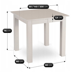 Стол раскладной Mebel Elite BEN 80-200 (Cashmere) Thumb