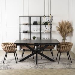 Masa extensibila Mebel Elite Bruno 78x160/240 (Black) Thumb