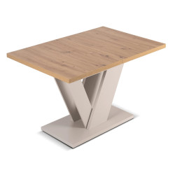 Стол раскладной Mebel Elite Clark 120-160 (Artisan Oak/Cashmere) Thumb