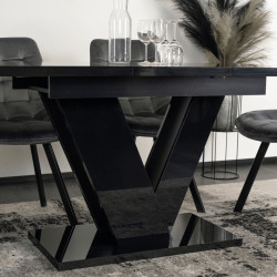 Masa extensibila Mebel Elite Clark 120/160 (Black Gloss) Thumb