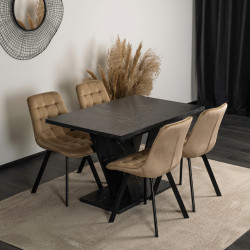 Masa extensibila Mebel Elite Clark 120/160 (Black Marble) Thumb