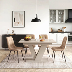 Стол раскладной Mebel Elite Clark 120-160 (Cashmere) Thumb