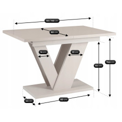 Стол раскладной Mebel Elite Clark 120-160 (Cashmere) Thumb