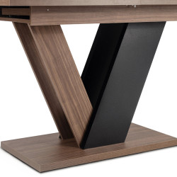 Стол раскладной Mebel Elite Clark 120-160 (Walnut/Black) Thumb