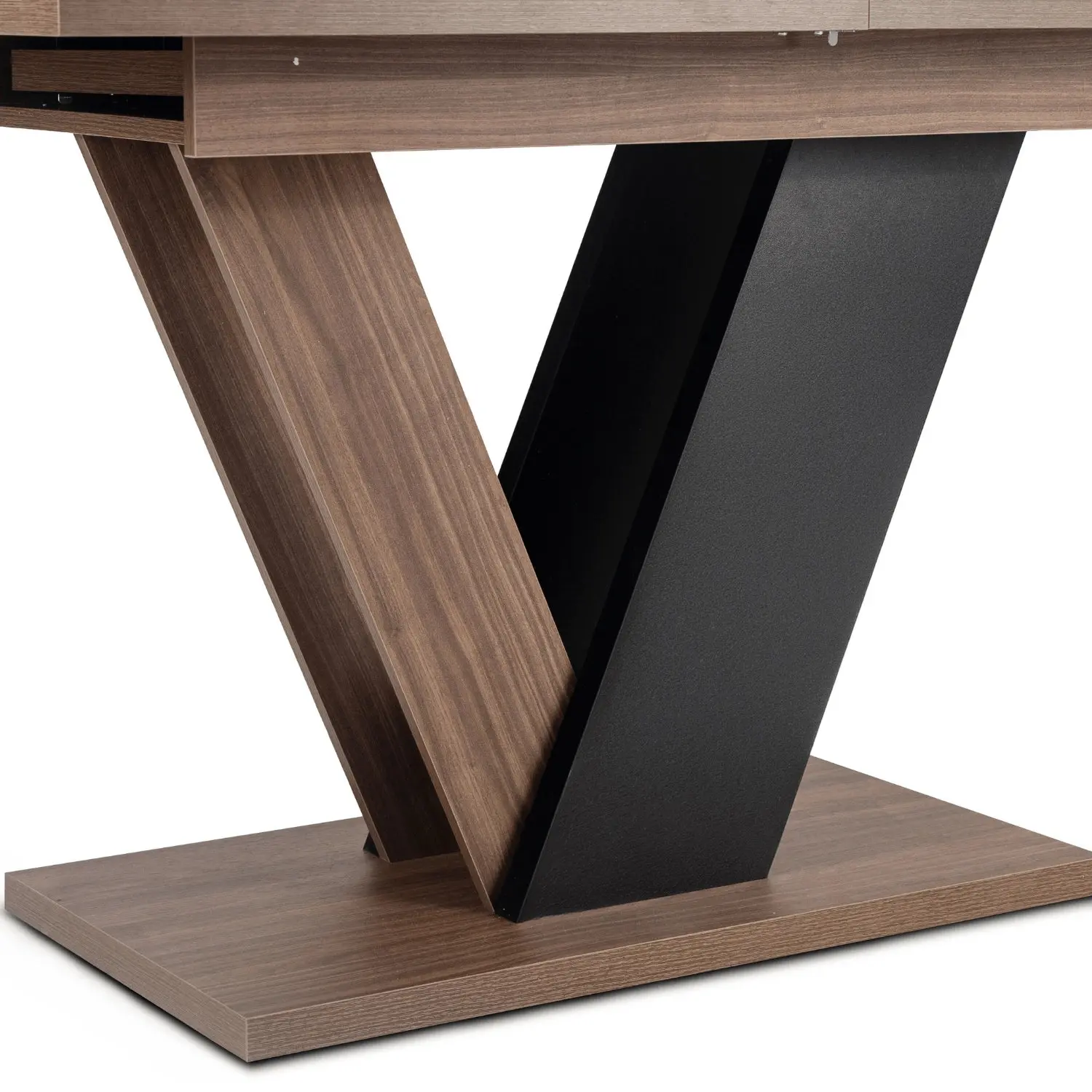Стол раскладной Mebel Elite Clark 120-160 (Walnut/Black) - 9