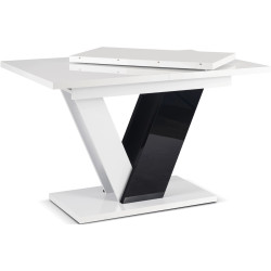 Стол раскладной Mebel Elite Clark 120/160 (White/Black) Thumb