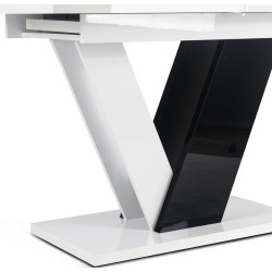 Стол раскладной Mebel Elite Clark 120/160 (White/Black) Thumb