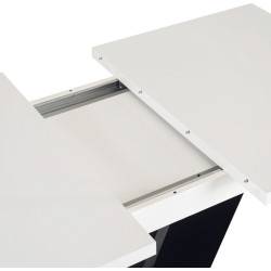 Стол раскладной Mebel Elite Clark 120/160 (White/Black) Thumb
