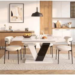 Стол раскладной Mebel Elite Clark 120/160 (White/Black) Thumb