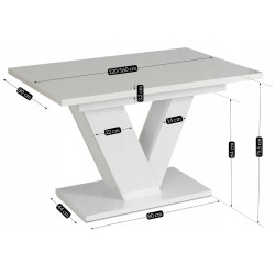 Masa extensibila Mebel Elite Clark 120/160 (White gloss) Thumb