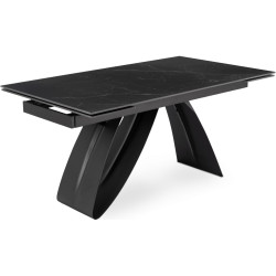 Стол раскладной Mebel Elite Devon 160/220 (Black Marble/Black) Thumb