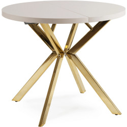 Стол раскладной Mebel Elite Dorian 80/160 (Cashmere/Gold) Thumb