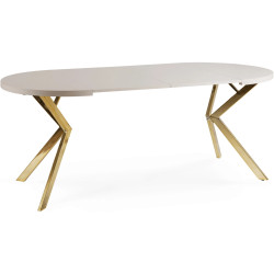 Стол раскладной Mebel Elite Dorian 80/160 (Cashmere/Gold) Thumb