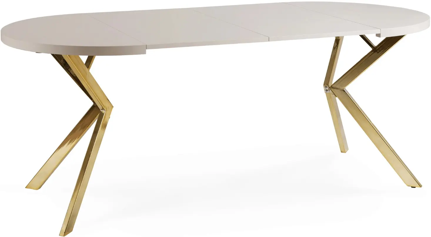 Стол раскладной Mebel Elite Dorian 80/160 (Cashmere/Gold) - 5