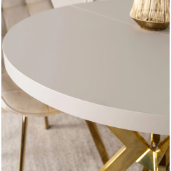 Стол раскладной Mebel Elite Dorian 80/160 (Cashmere/Gold) Thumb
