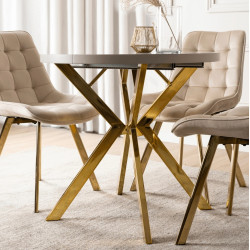 Стол раскладной Mebel Elite Dorian 80/160 (Cashmere/Gold) Thumb