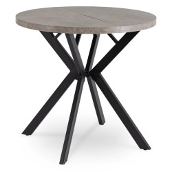 Стол раскладной Mebel Elite Dorian 80-160 (Concrete/Black) Thumb
