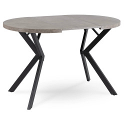Стол раскладной Mebel Elite Dorian 80-160 (Concrete/Black) Thumb