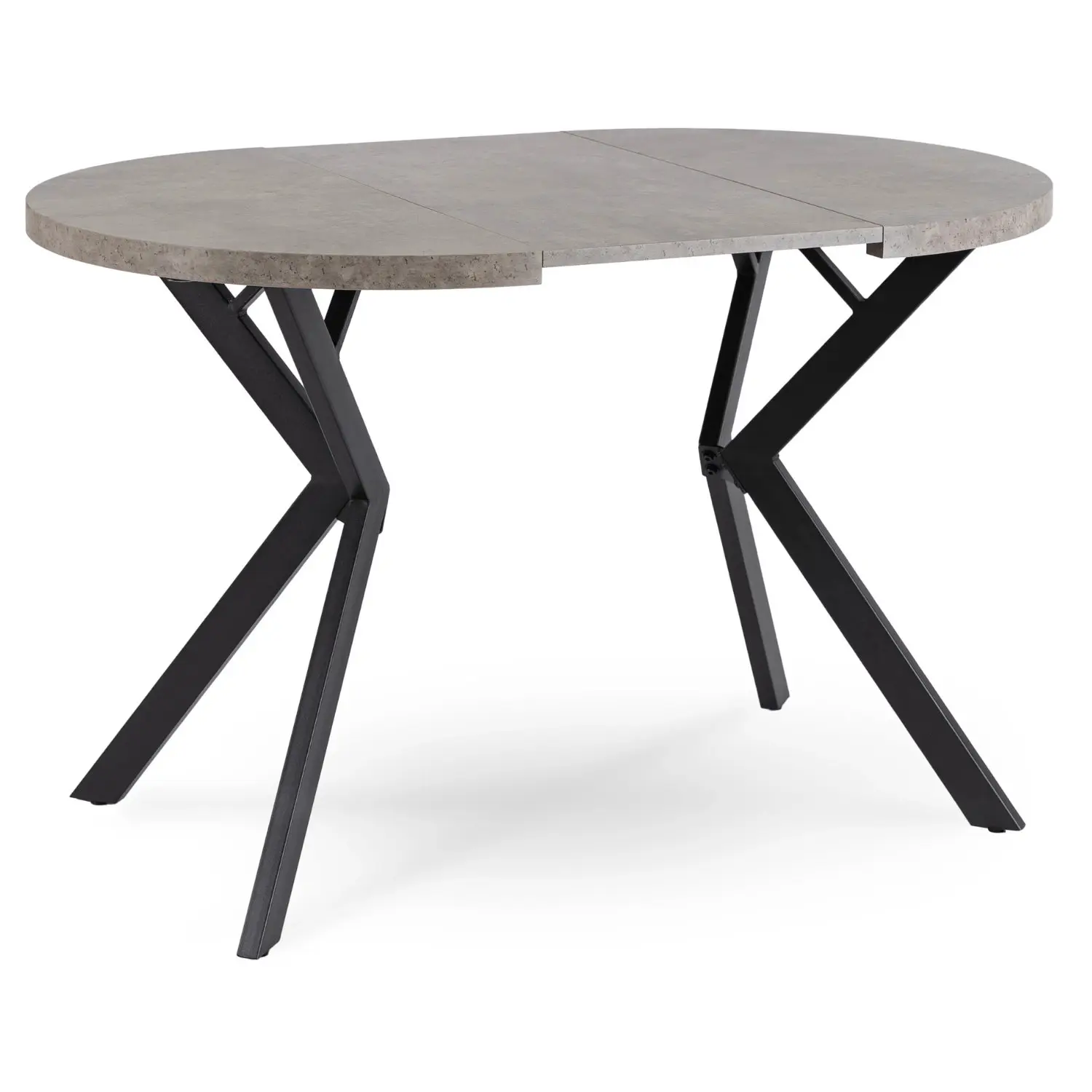 Стол раскладной Mebel Elite Dorian 80-160 (Concrete/Black) - 4
