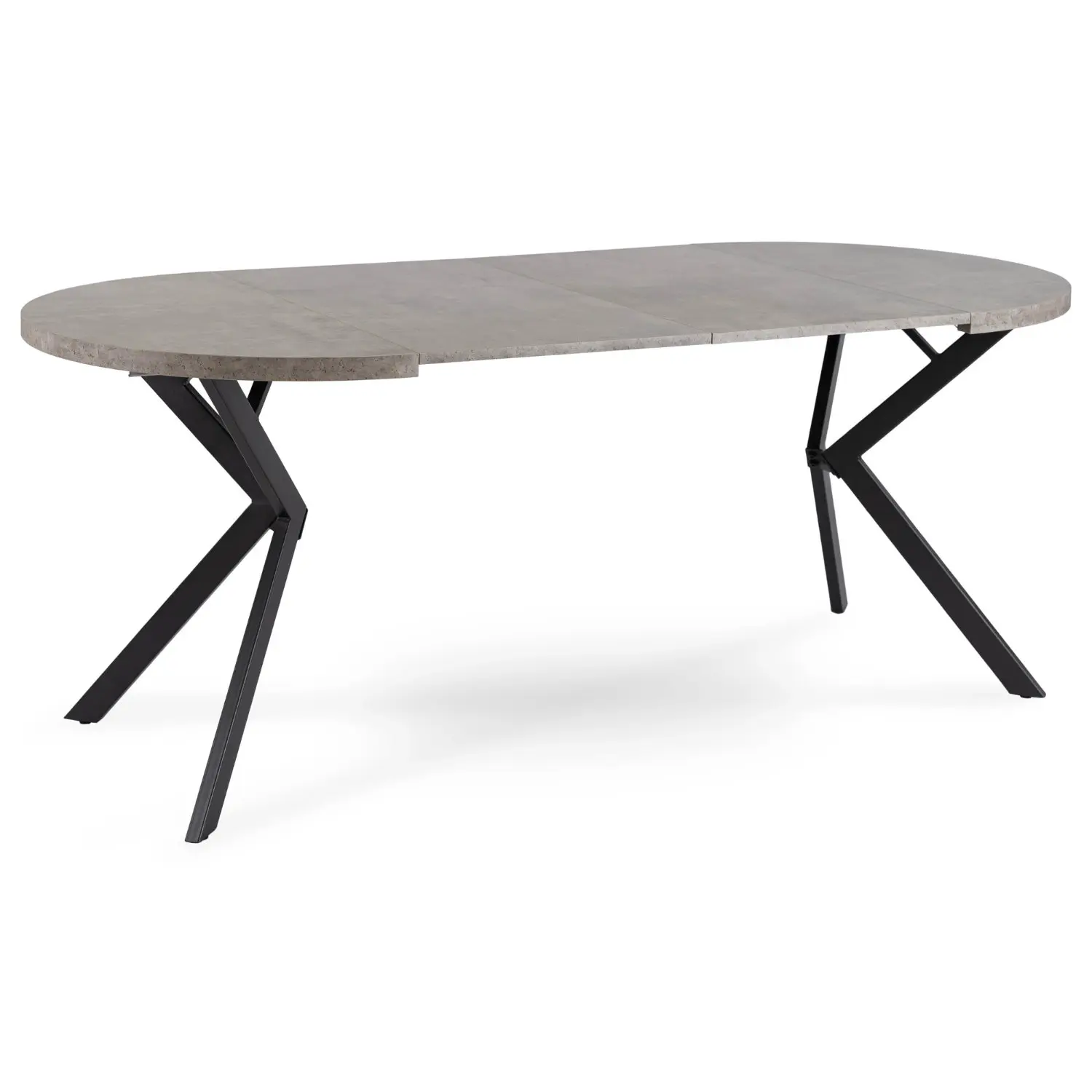 Стол раскладной Mebel Elite Dorian 80-160 (Concrete/Black) - 5