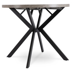 Стол раскладной Mebel Elite Dorian 80-160 (Concrete/Black) Thumb