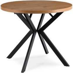 Стол раскладной Mebel Elite Dorian 80/160 (Golden Oak/Black) Thumb