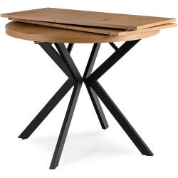 Стол раскладной Mebel Elite Dorian 80/160 (Golden Oak/Black) Thumb