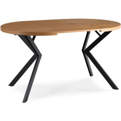 Стол раскладной Mebel Elite Dorian 80/160 (Golden Oak/Black) Thumb