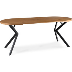Стол раскладной Mebel Elite Dorian 80/160 (Golden Oak/Black) Thumb