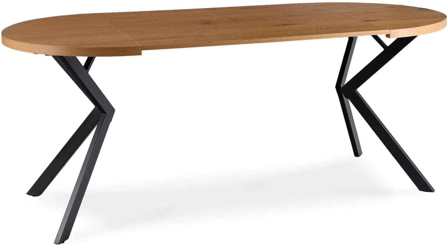 Стол раскладной Mebel Elite Dorian 80/160 (Golden Oak/Black) - 5