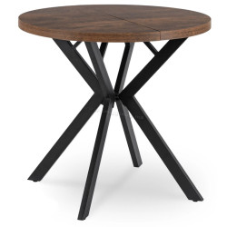 Стол раскладной Mebel Elite Dorian 80-160 (Rustic Oak/Black)