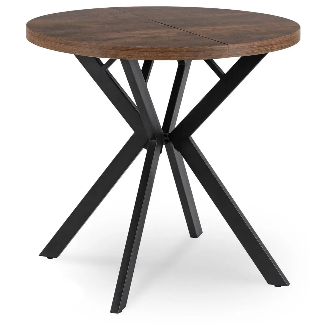 Стол раскладной Mebel Elite Dorian 80-160 (Rustic Oak/Black)