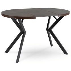 Стол раскладной Mebel Elite Dorian 80-160 (Walnut/Black) Thumb