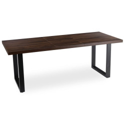 Стол раскладной Mebel Elite Edwin 160/260 (Walnut/Black) Thumb