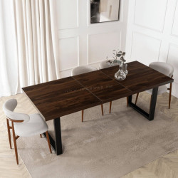 Стол раскладной Mebel Elite Edwin 160/260 (Walnut/Black)