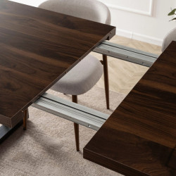 Стол раскладной Mebel Elite Edwin 160/260 (Walnut/Black) Thumb