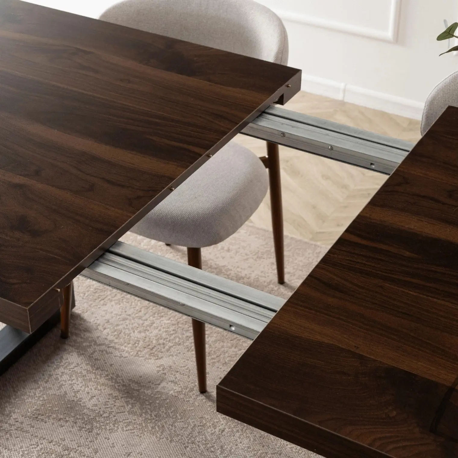 Стол раскладной Mebel Elite Edwin 160/260 (Walnut/Black) - 8