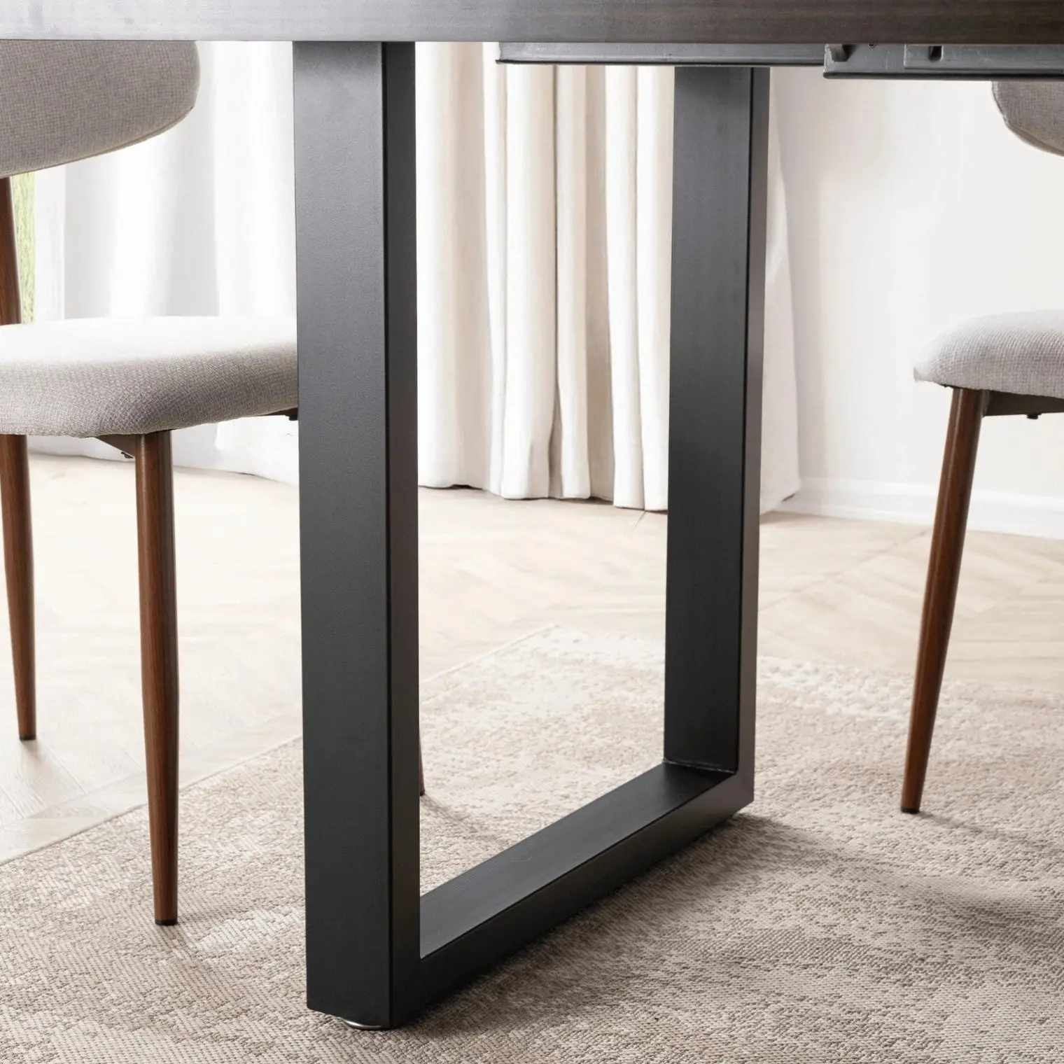 Стол раскладной Mebel Elite Edwin 160/260 (Walnut/Black) - 10