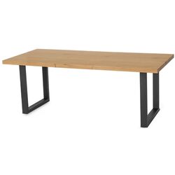 Masa extensibila Mebel Elite Edwin 160/260x77 (Craft Oak Golden/Black) Thumb
