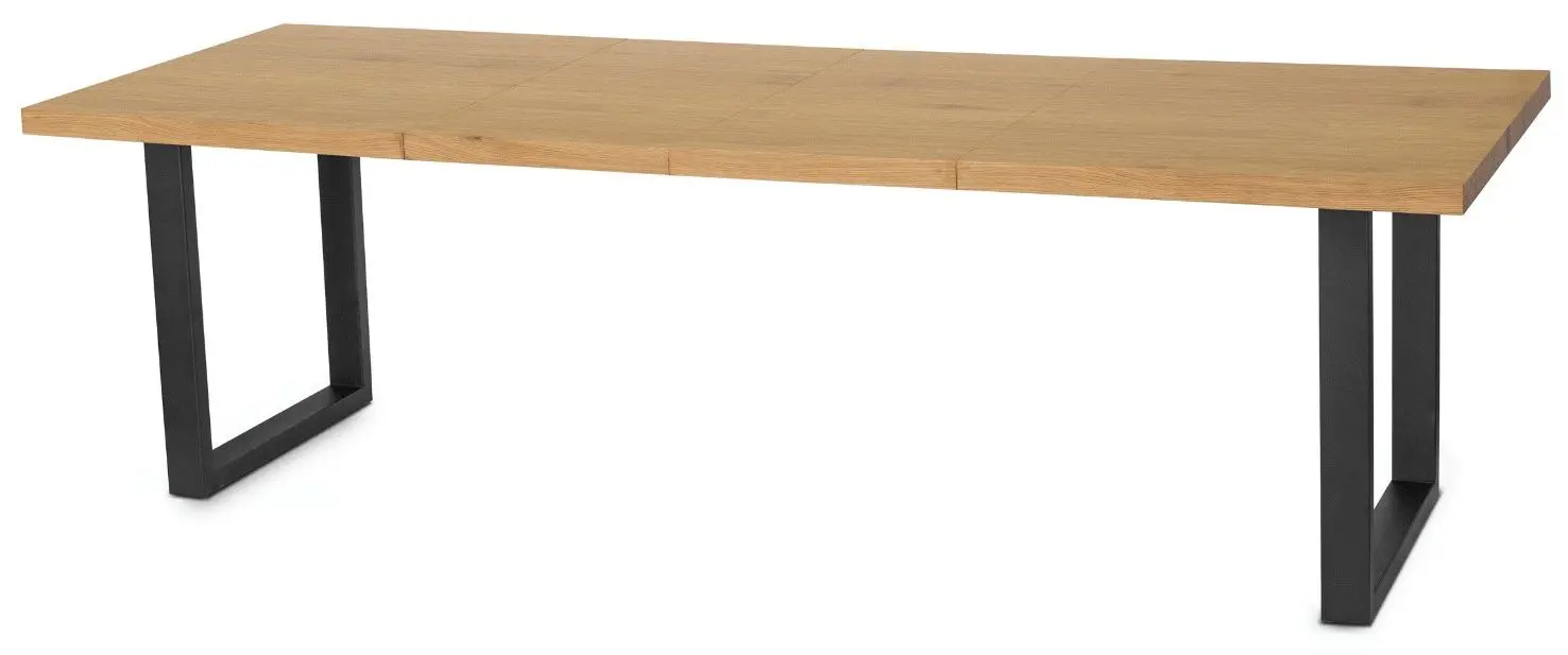 Masa extensibila Mebel Elite Edwin 160/260x77 (Craft Oak Golden/Black) - 6
