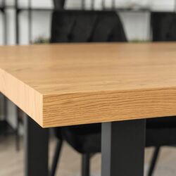 Masa extensibila Mebel Elite Edwin 160/260x77 (Craft Oak Golden/Black) Thumb