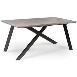 Стол раскладной Mebel Elite Hamilton 160/200x74 (Concrete/Black) Thumb