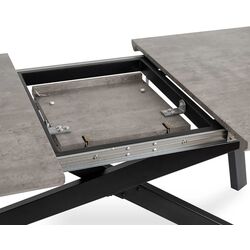 Стол раскладной Mebel Elite Hamilton 160/200x74 (Concrete/Black) Thumb