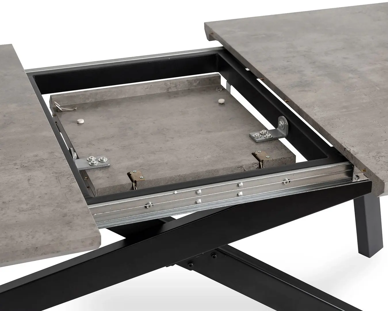 Стол раскладной Mebel Elite Hamilton 160/200x74 (Concrete/Black) - 13