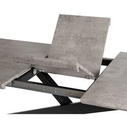 Стол раскладной Mebel Elite Hamilton 160/200x74 (Concrete/Black) Thumb