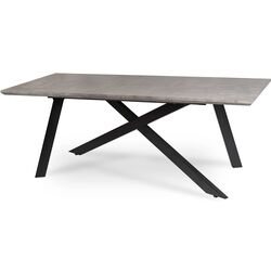 Стол раскладной Mebel Elite Hamilton 160/200x74 (Concrete/Black) Thumb