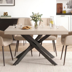 Masa extensibila Mebel Elite Hampton 160-240 (Cashmere/Black)